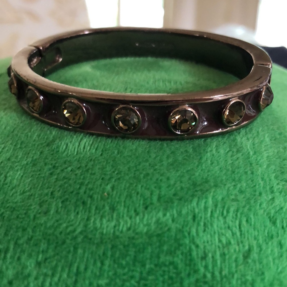 Vintage rare Givenchy crystal enamel bangle bracelets - Picture 3 of 14
